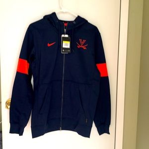 NIKE MENS UVA TEAM ISSUE BASKETBALL FLEECE HOODIE